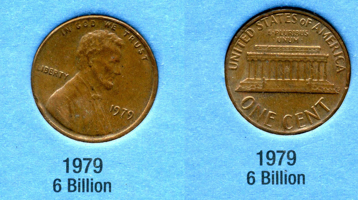 1979 P ABE Lincoln Memorial AMERICAN PENNY 1 CENT US U.S AMERICA ONE COIN #503