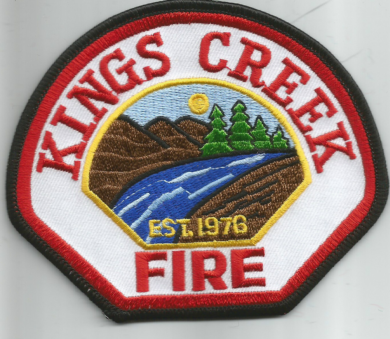Kings Creek - 1976, South Carolina  (4.5" x 3.75" size)  fire patch