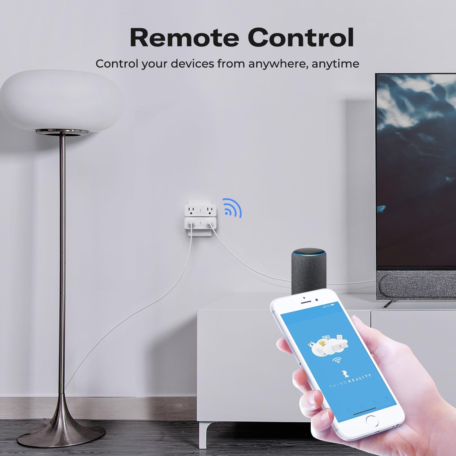 THIRDREALITY Smart Dual Plug 2 Pack, Zigbee 2-in-1 Smart Outlet with Independ.