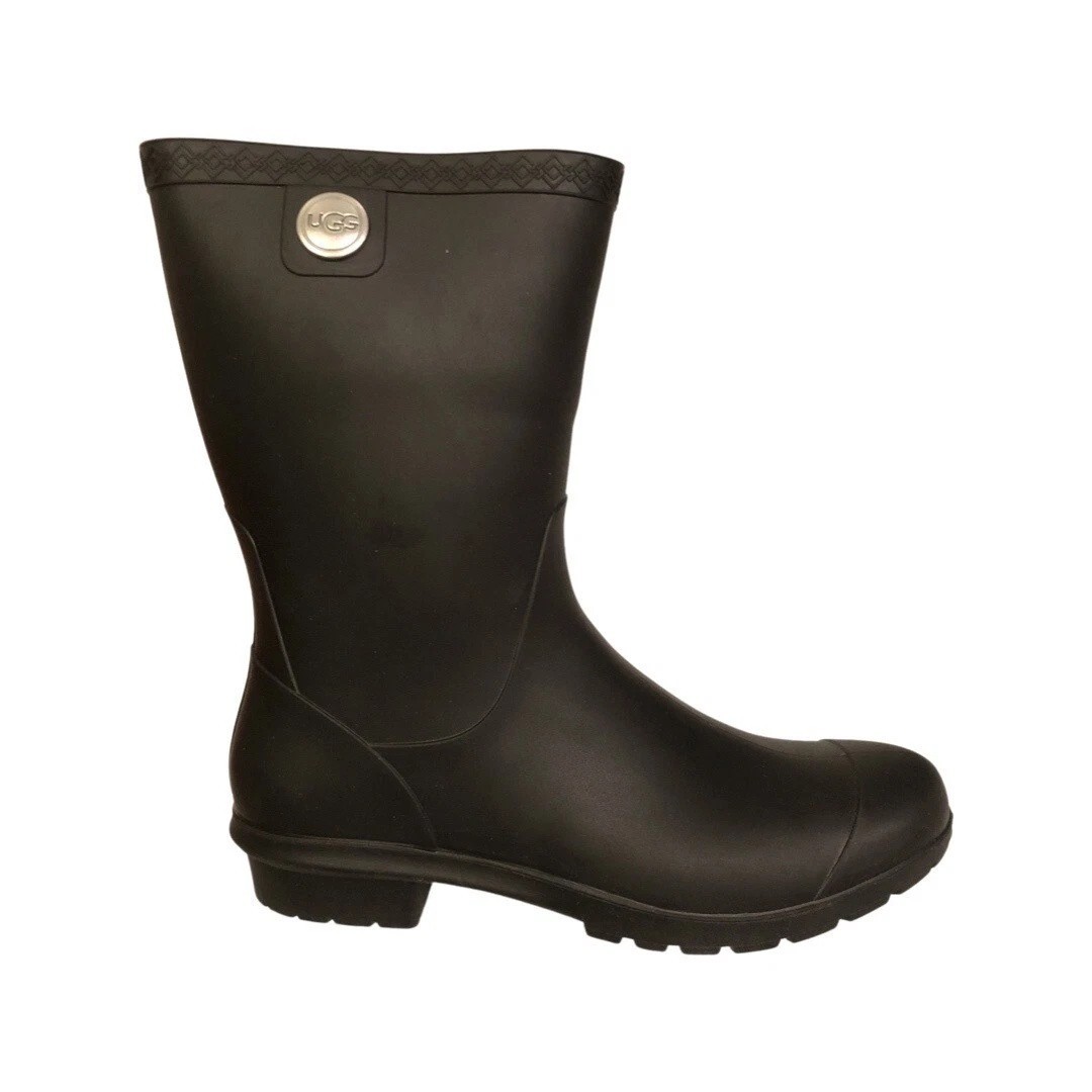 UGG Australia Sienna Matte Women's Boots Rain Rubber Boots Black 1100510 Size 6