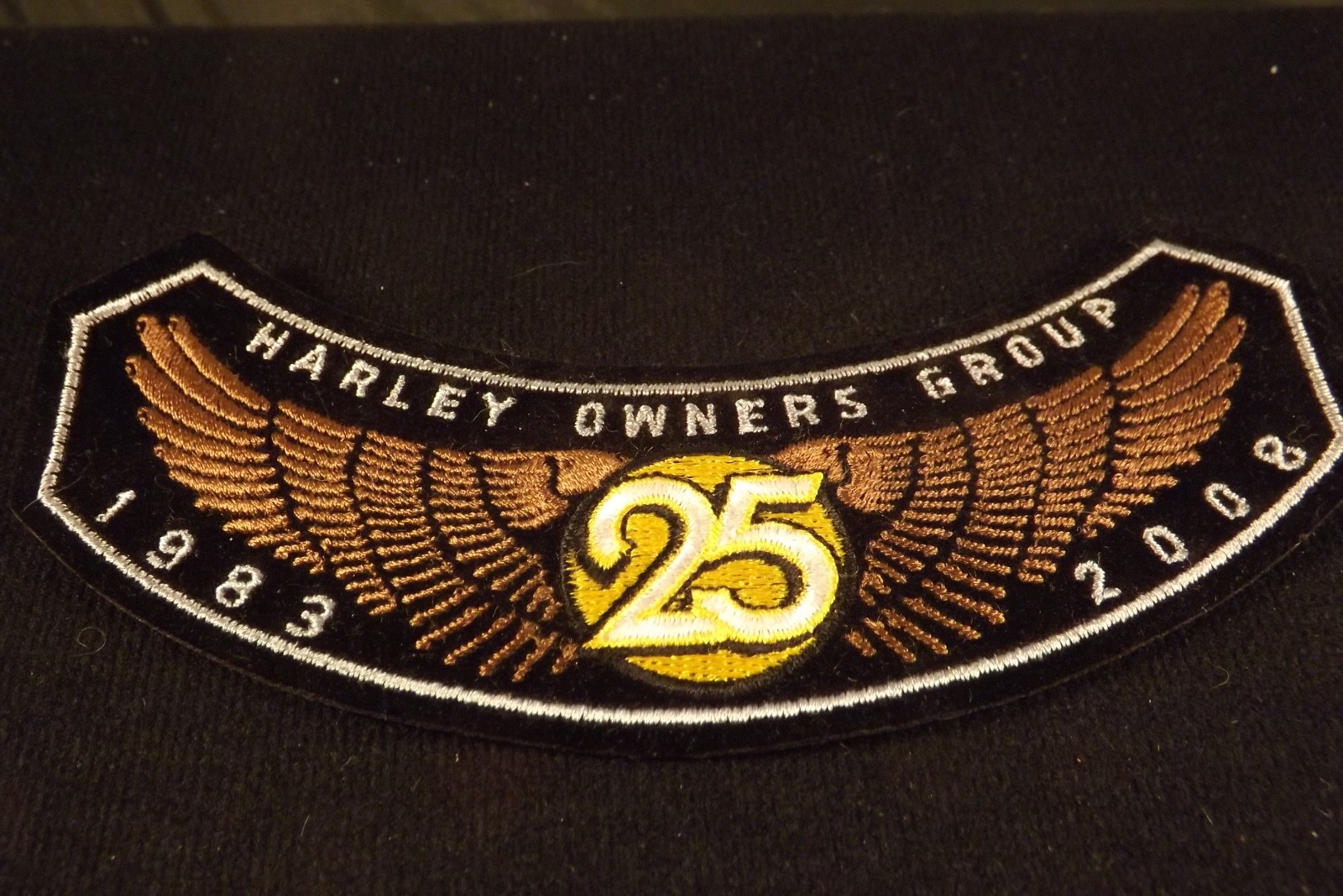 HOG Harley Owners Group 25 Year Member Rocker 1993 - 2008 Patch Motorcycle Vest