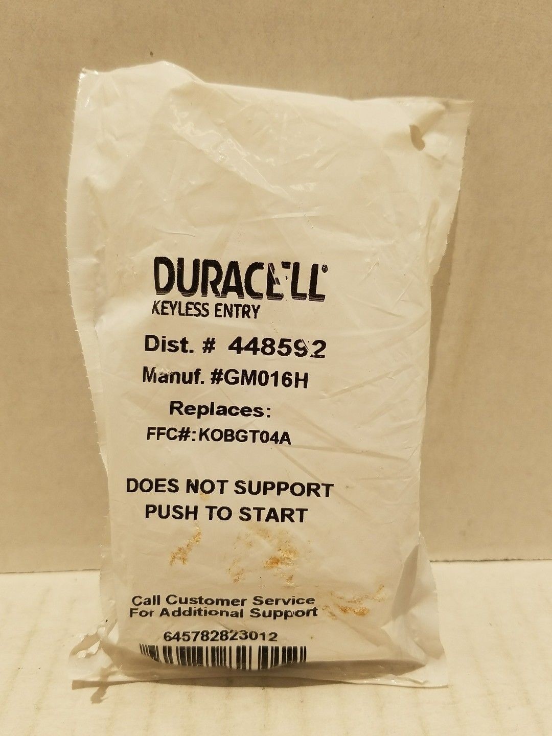 Duracell 448592 FITS MANY GM Advanced Remote Automotive Replacement Key
