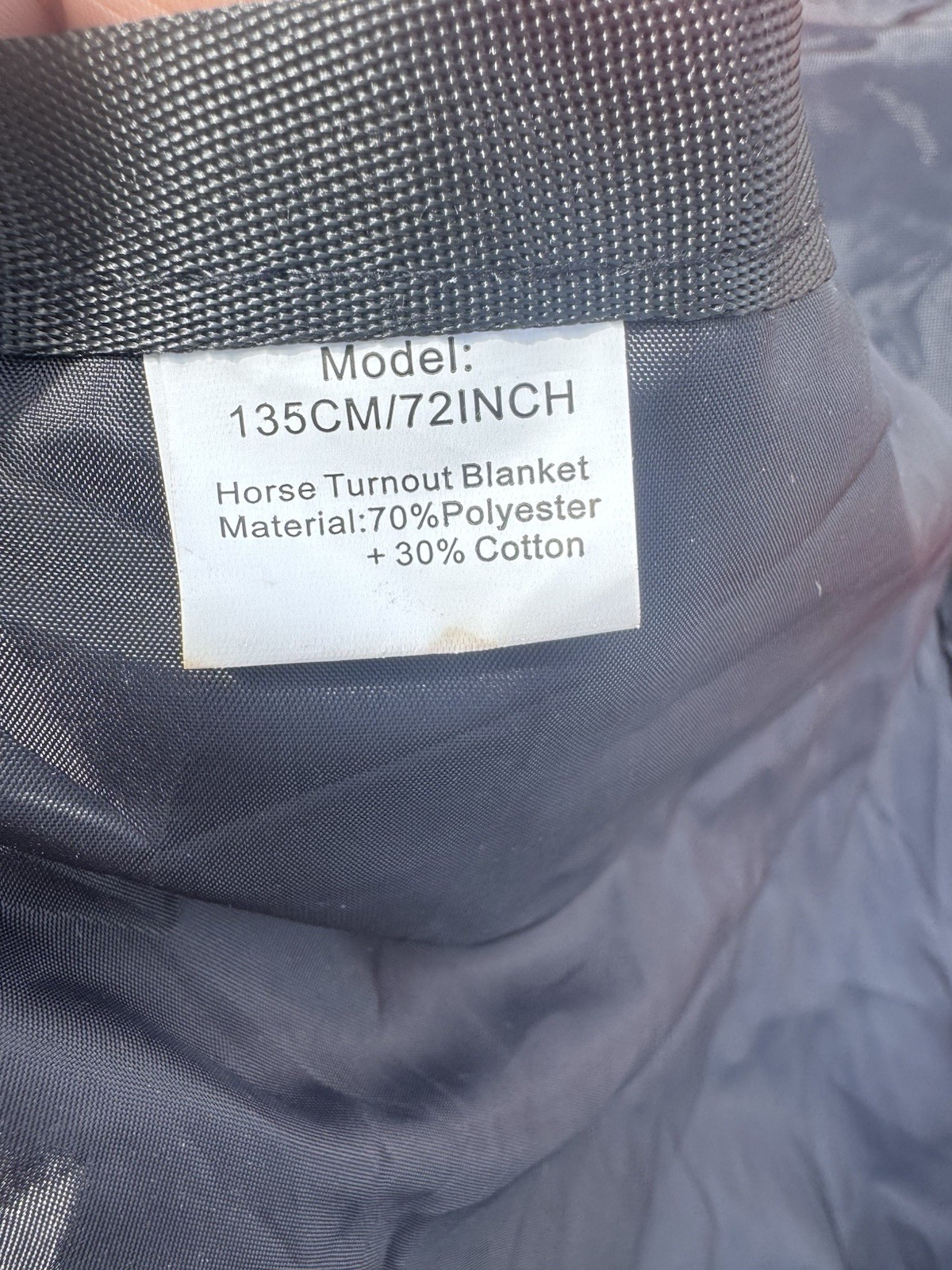 Horse Turn-out Blanket Model 135 CM 72”
