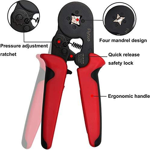 Ferrule Crimping Tool AWG23-7 Self-adjustable Ratchet Wire Ferrule Crimper HS...