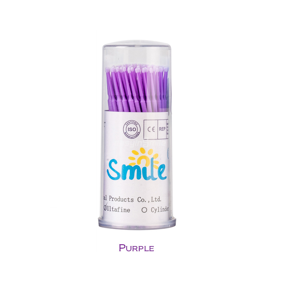 100pc EASYINSMILE Disposable Swab Micro Brush Applicator Eyelashes Mascara Tools