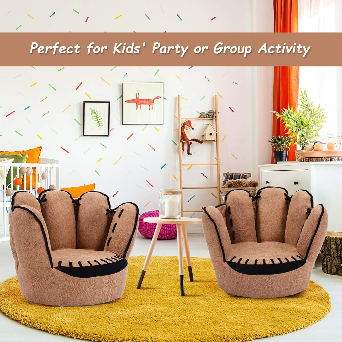 Children Sofa Kids Baseball Glove Chair Living Room Furniture Home Comfort Seat
