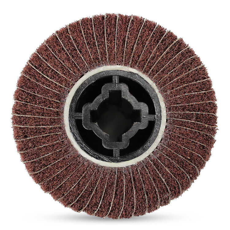 4" x 4" BHA Interleaf Flap Wheel Abrasive Drum 3/4" Quad Keyway - 240 Grit