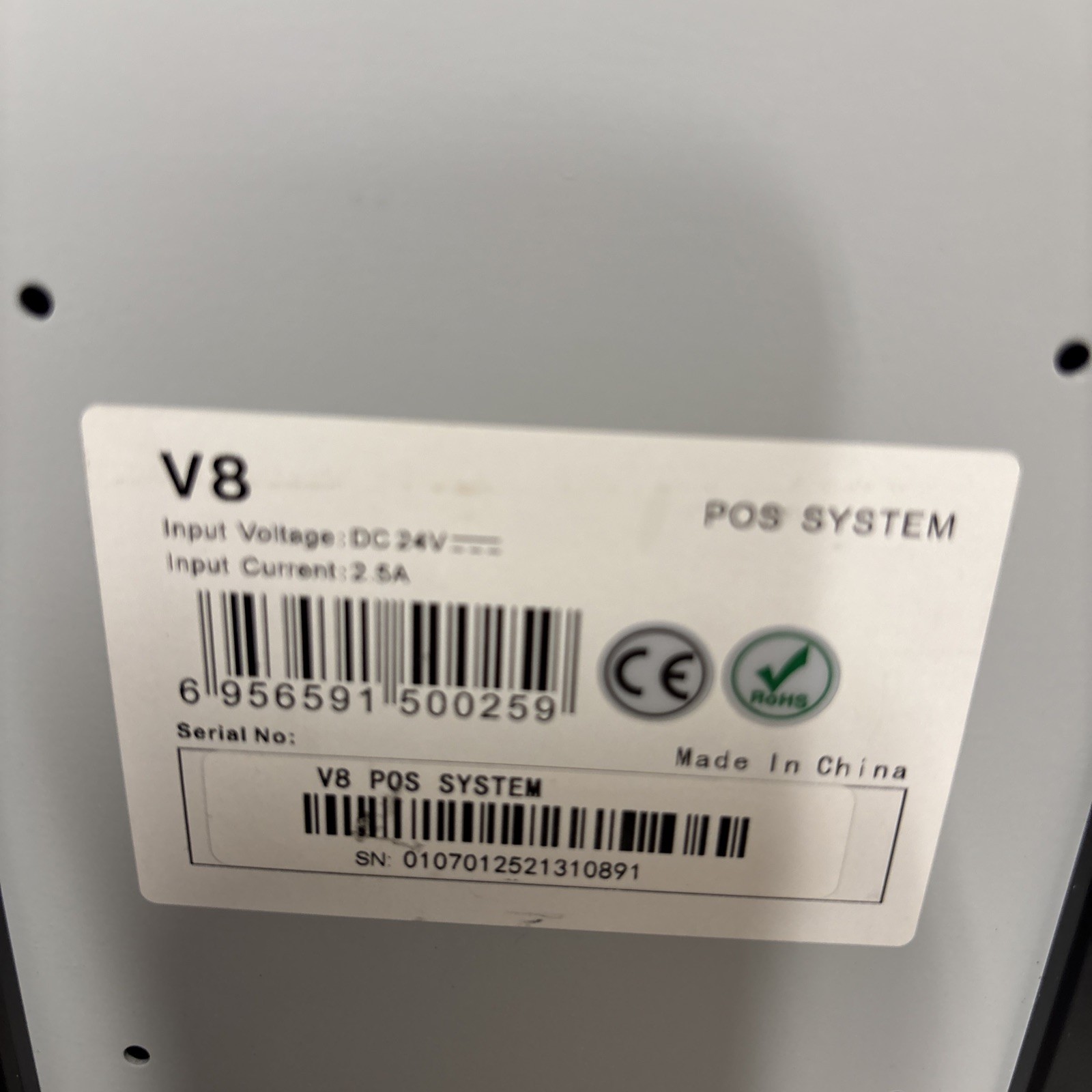 V8 POS System V-8 touch-screen 80mm thermal prints
