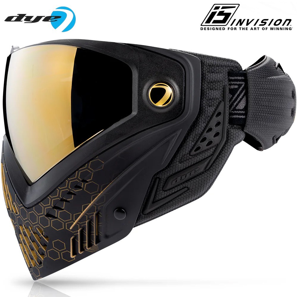 Dye Paintball I5 Protective Gear Goggle System Mask Hypercam Black/Gold