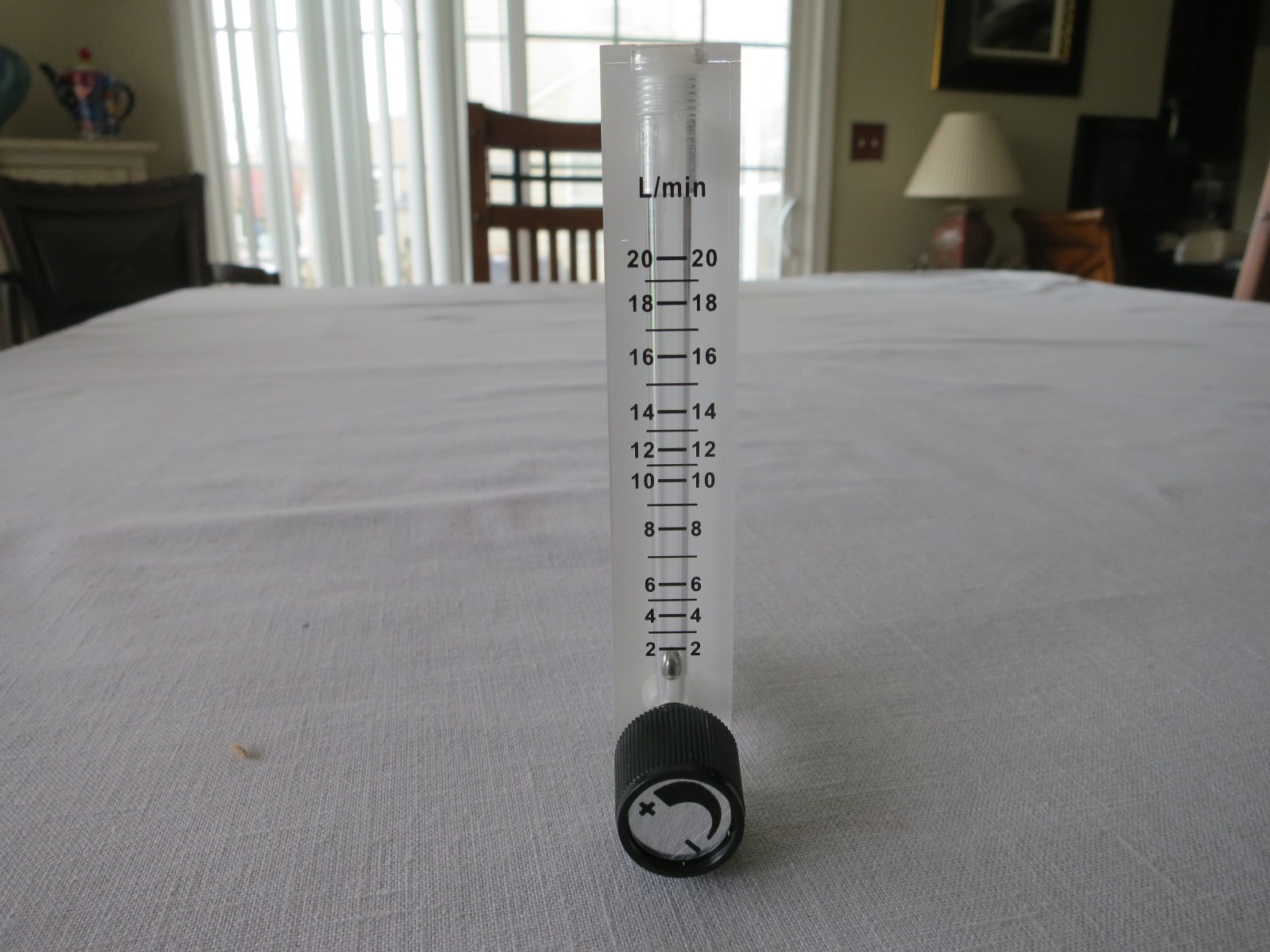 Acrylic Flowmeter 2-20 with Control Valve, New