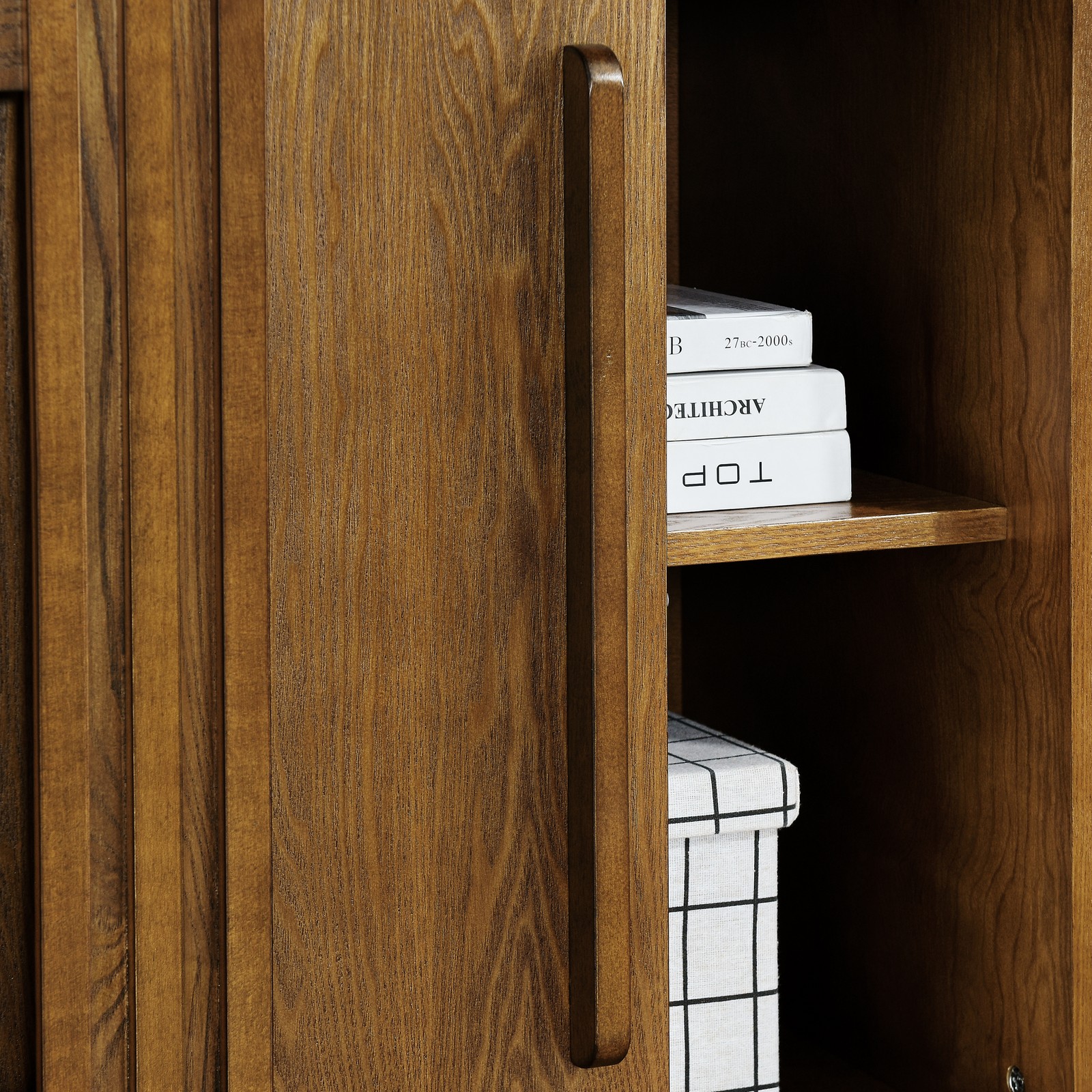 47.3" Sideboard Buffet Cabinet with Storage, Farmhouse Fluted Sideboard with 2
