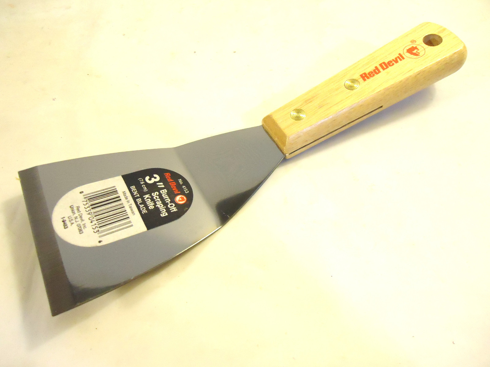 Red Devil # 4153, Bent Scraping Knife, 2 Pieces, New, Free Ship