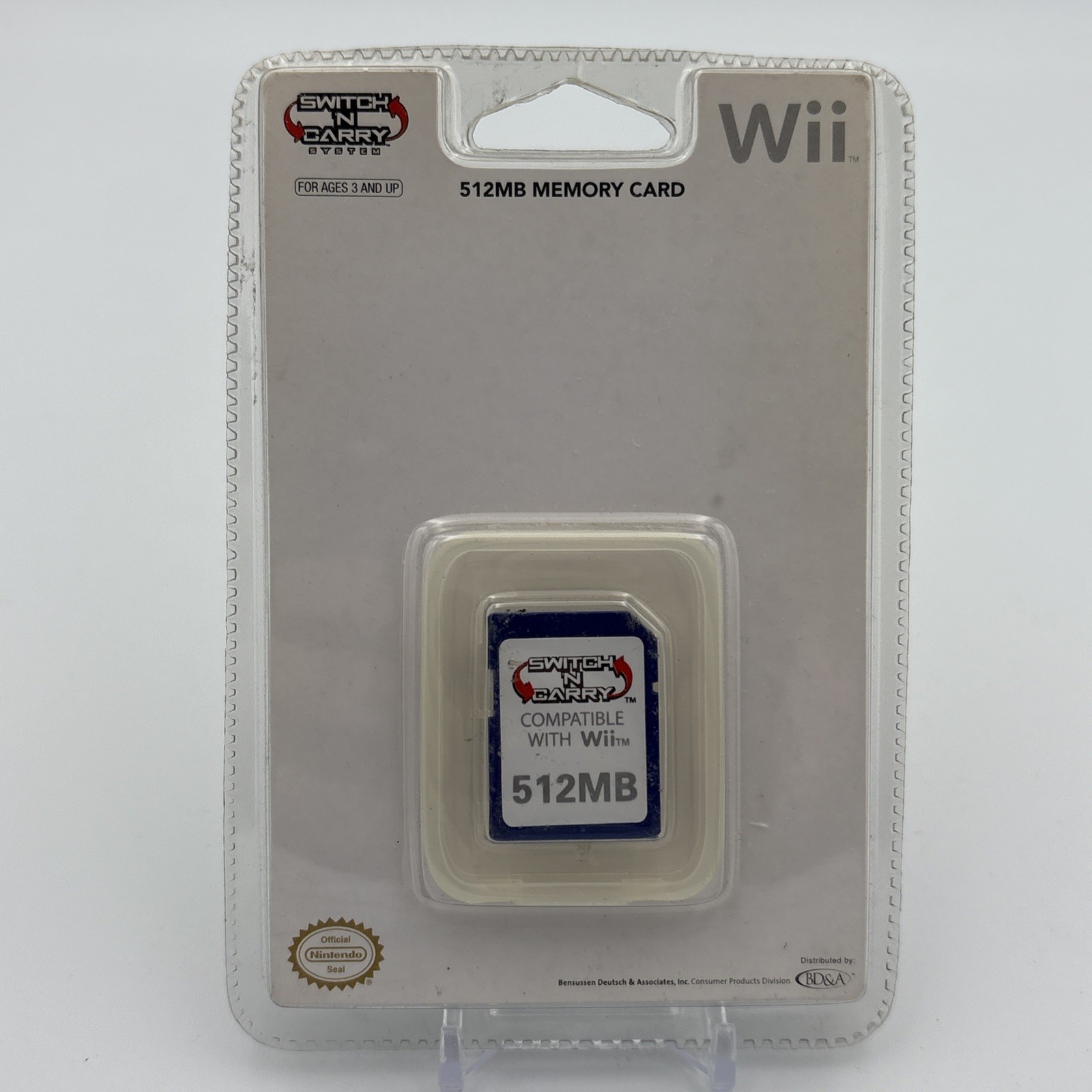 Genuine Wii Switch N Carry 512MB SD Expansion Card Licensed by Nintendo Sealed