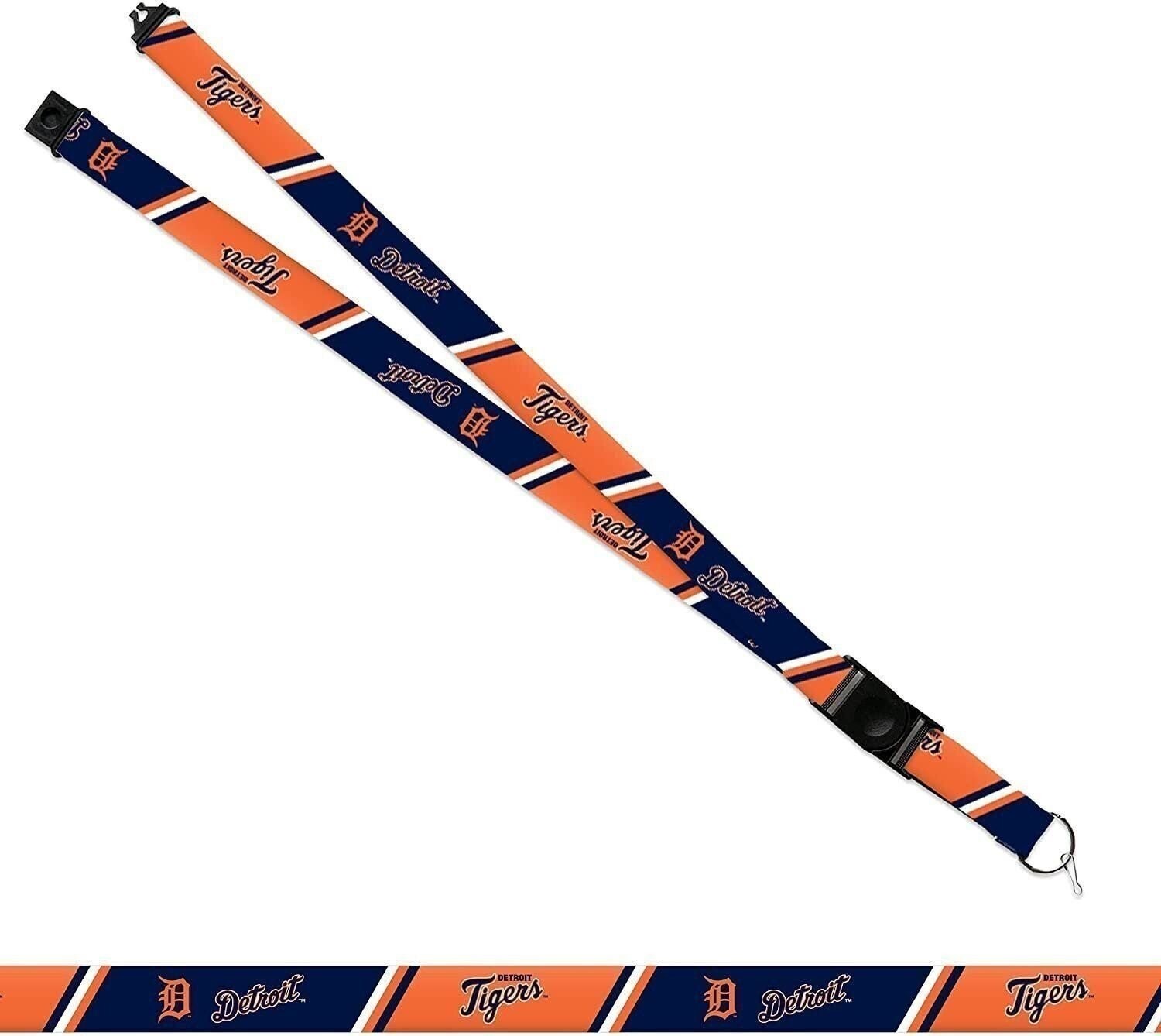 Detroit Tigers Lanyard Keychain Double Sided Breakaway Safety Design Adult 18...
