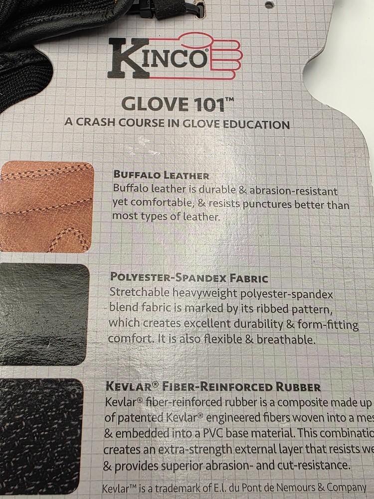 KINCO SYTLE 2132 SIZE LARGE BUFFALO LEATHER GLOVE
