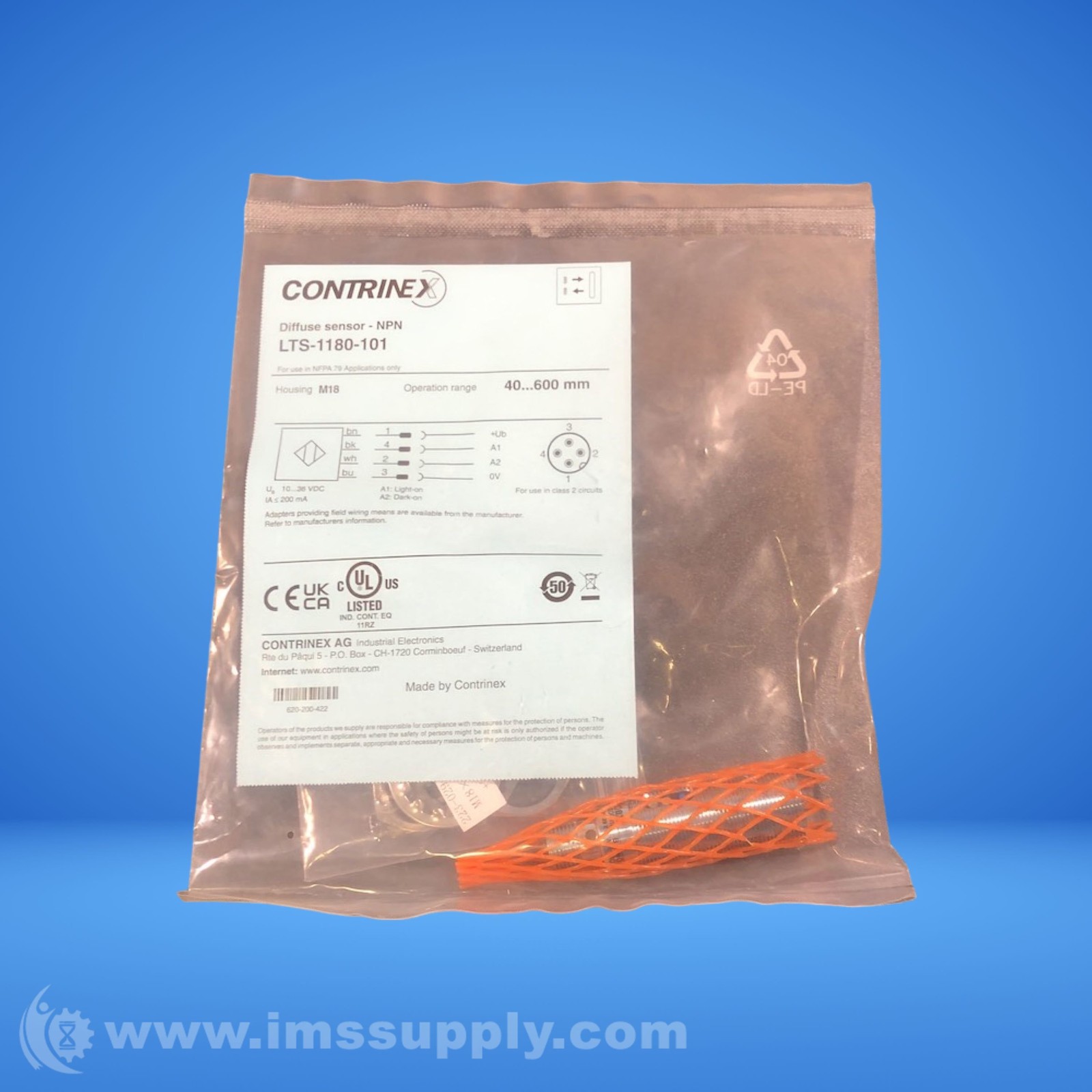 Contrinex LTS-1180-101 Heavy Duty Photoelectric Sensor FNFP