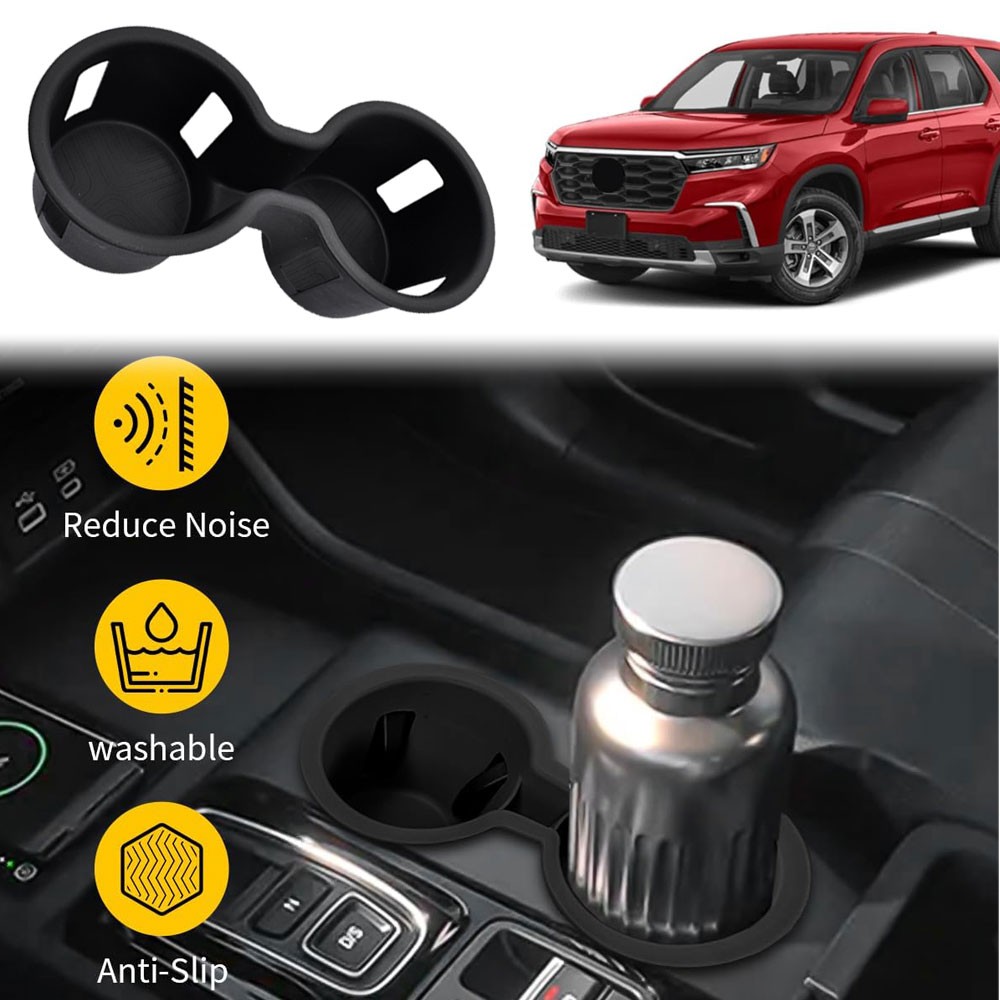 Car Center Console Cup Holder Silicone Storage Box For 2024 2025 Honda Passport