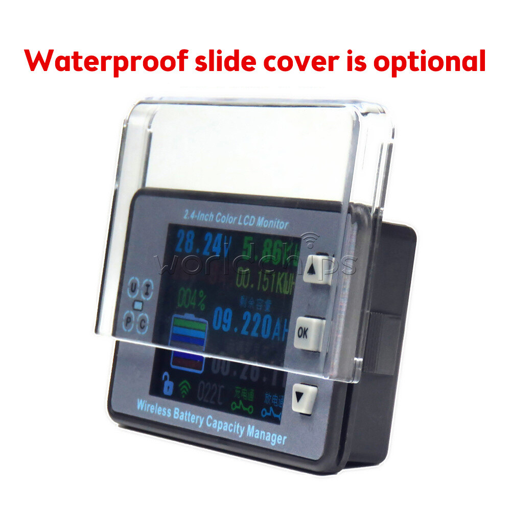 2.4 inch Bluetooth Voltage Current Capacity Meter Battery Coulometer DC 8-100V