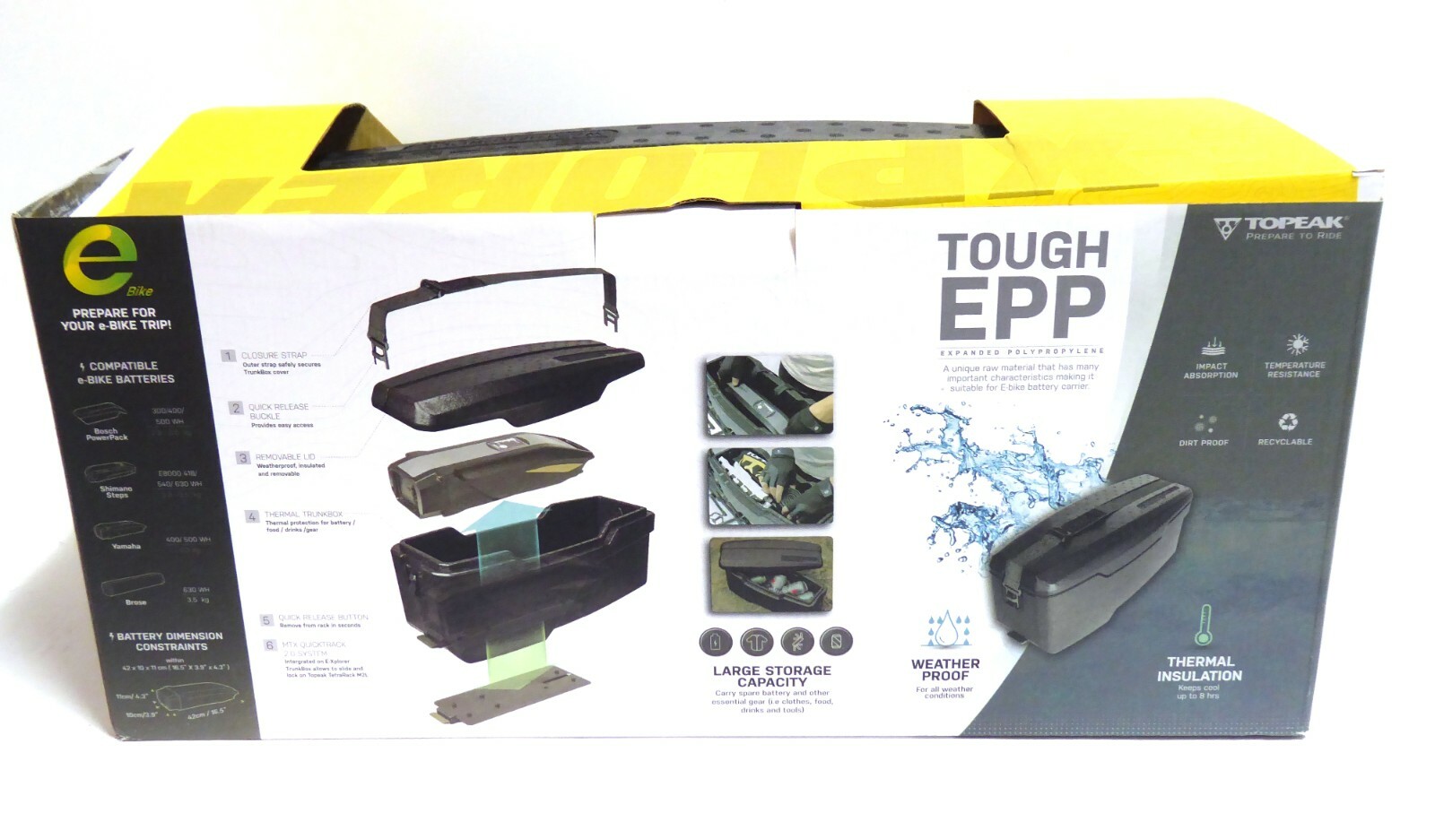 Topeak E-Xplorer Trunk Box - 8.5L, Battery Carrier