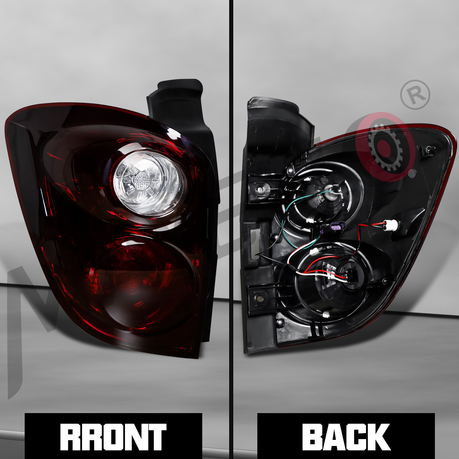 Fit 2010-2015 Equinox Smoke Red Tail Lights Driver + Passenger Side Replacement