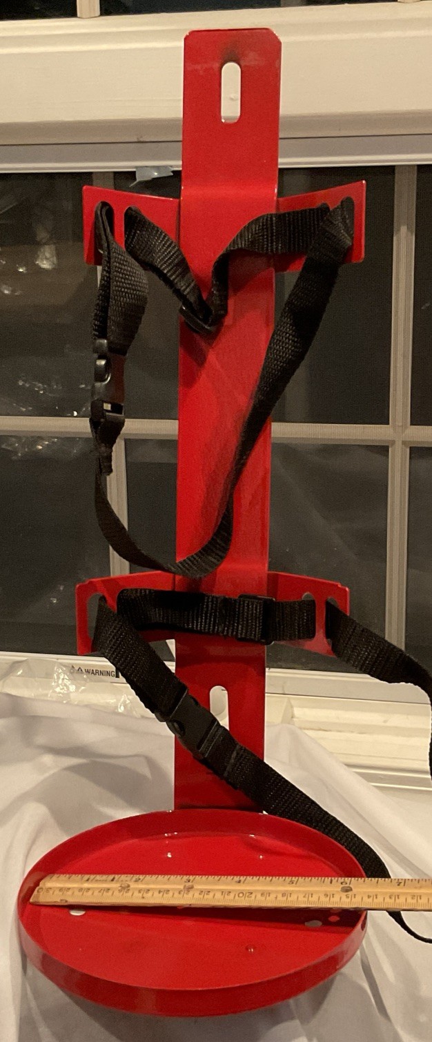 Heavy Duty Fire Extinguisher Mount Wall Bracket 6.5” Diameter & 17” High