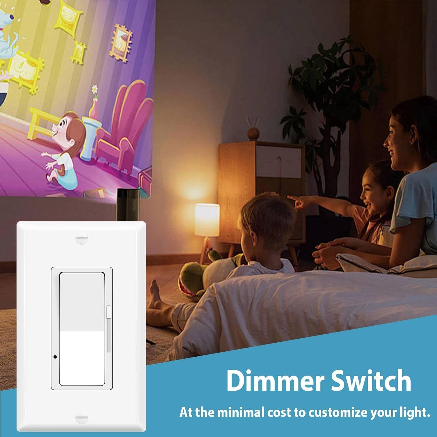 2Packs Decora 3-Way Dimmer Switch for Dimmable 150W LED CFL Lights 600W Halogen