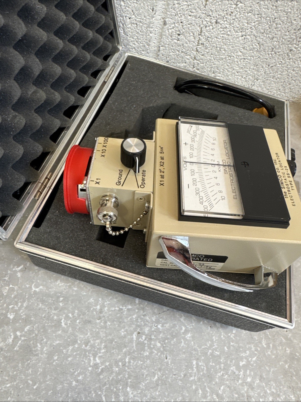Simco SS-2X Electrostatic Locator w/ Probe 4100127 Case & Cable