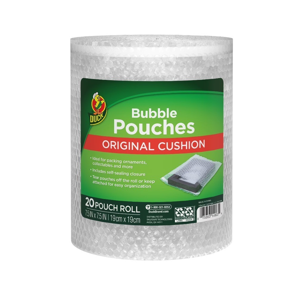 1/8" Bubble Pouches on a Roll, 7.5 in. x 7.5 in.