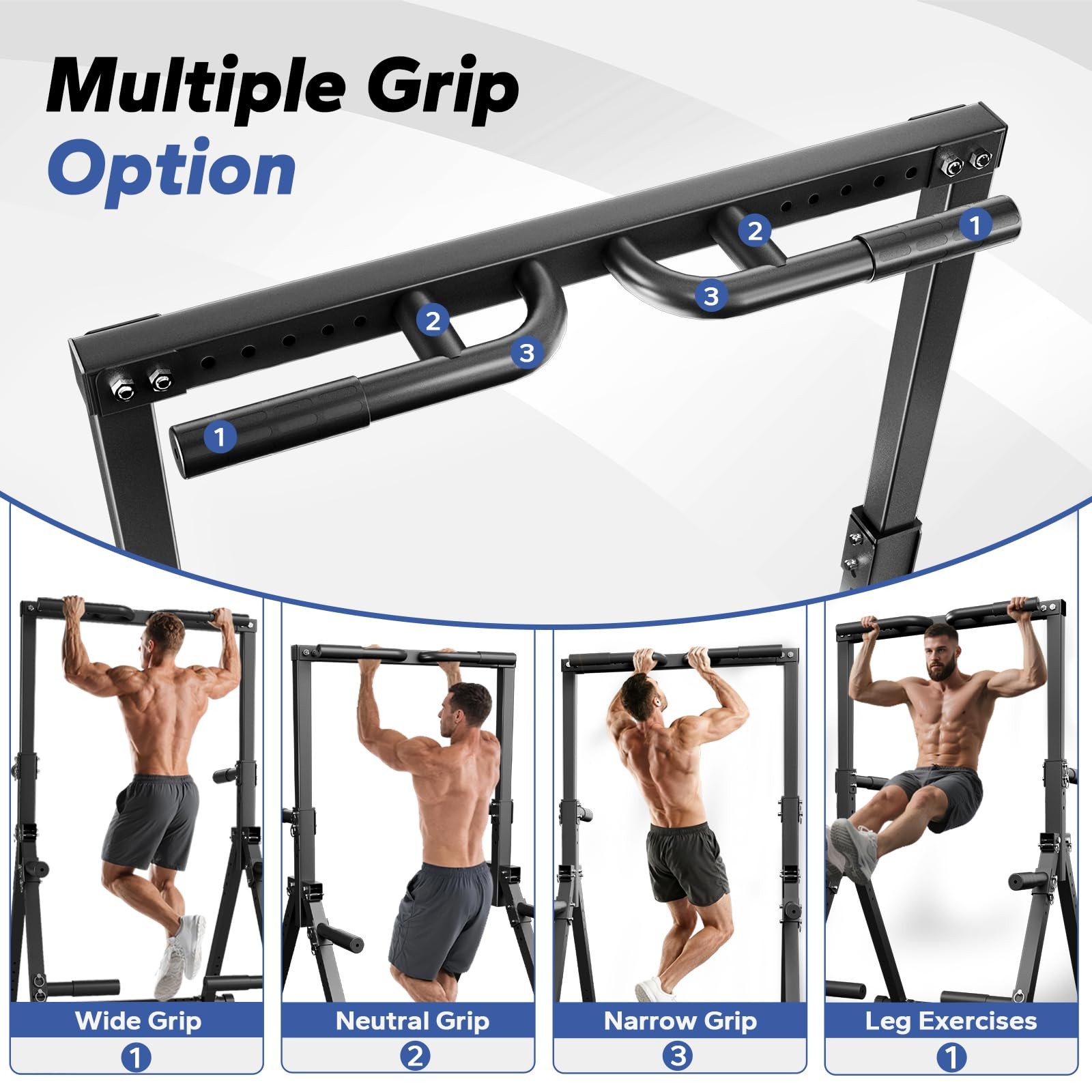 Foldable Pull Up Bar Free Standing, Strength Training Pull-up Bars Adjustable...