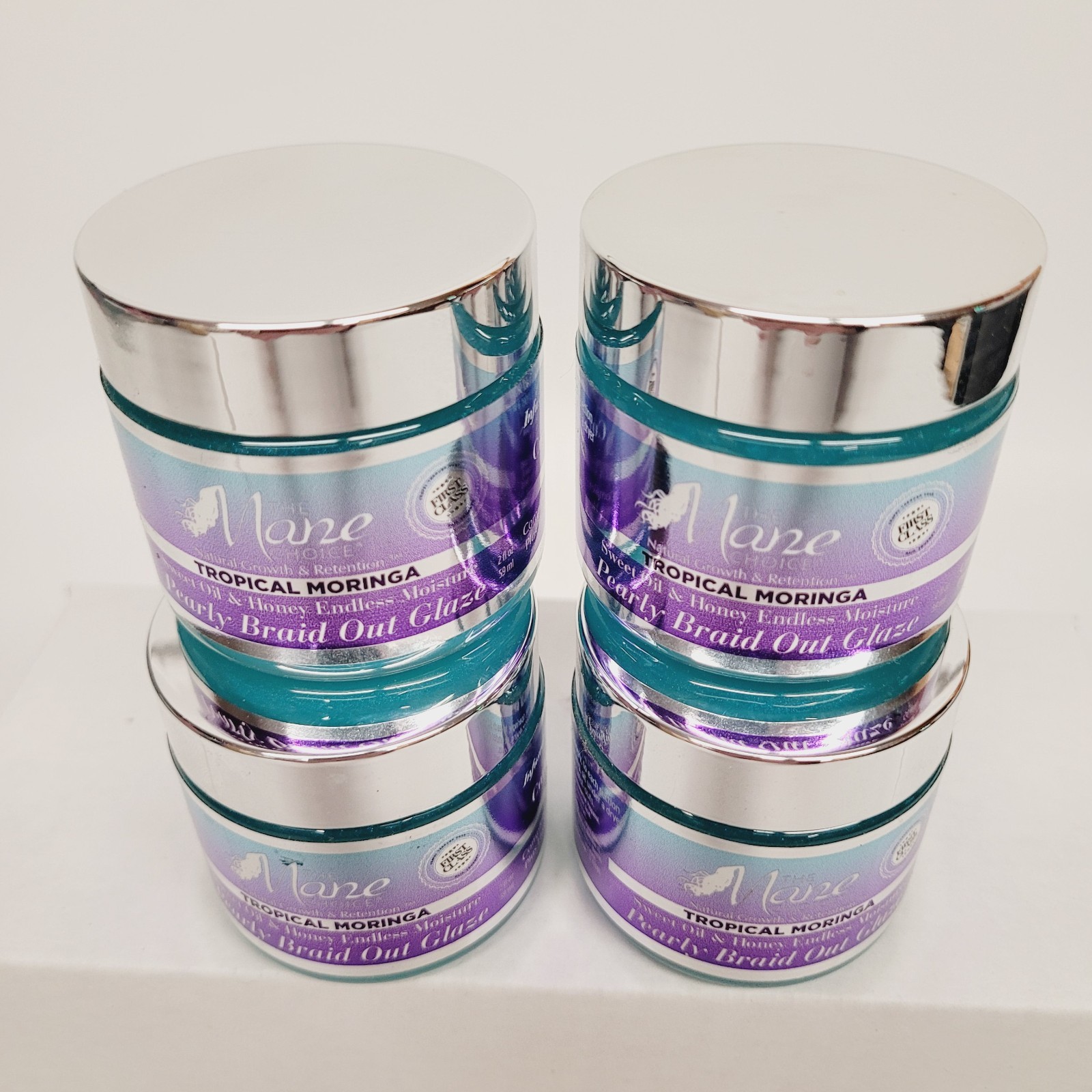 The Mane Choice Tropical Moringa Pearly Braid Out Glaze 2fl oz X 4