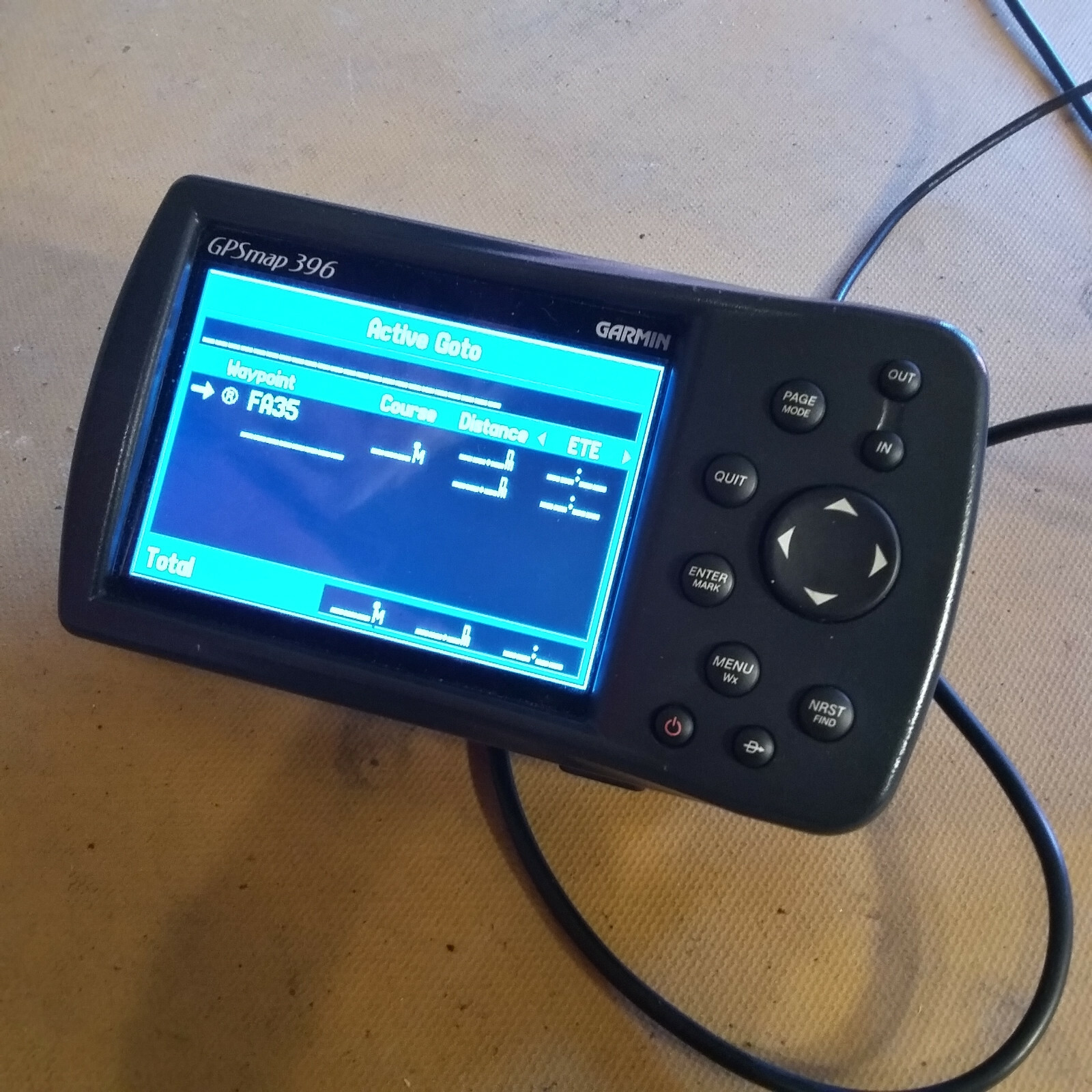Garmin GPSMAP 396 with two antennas & wall power pac.