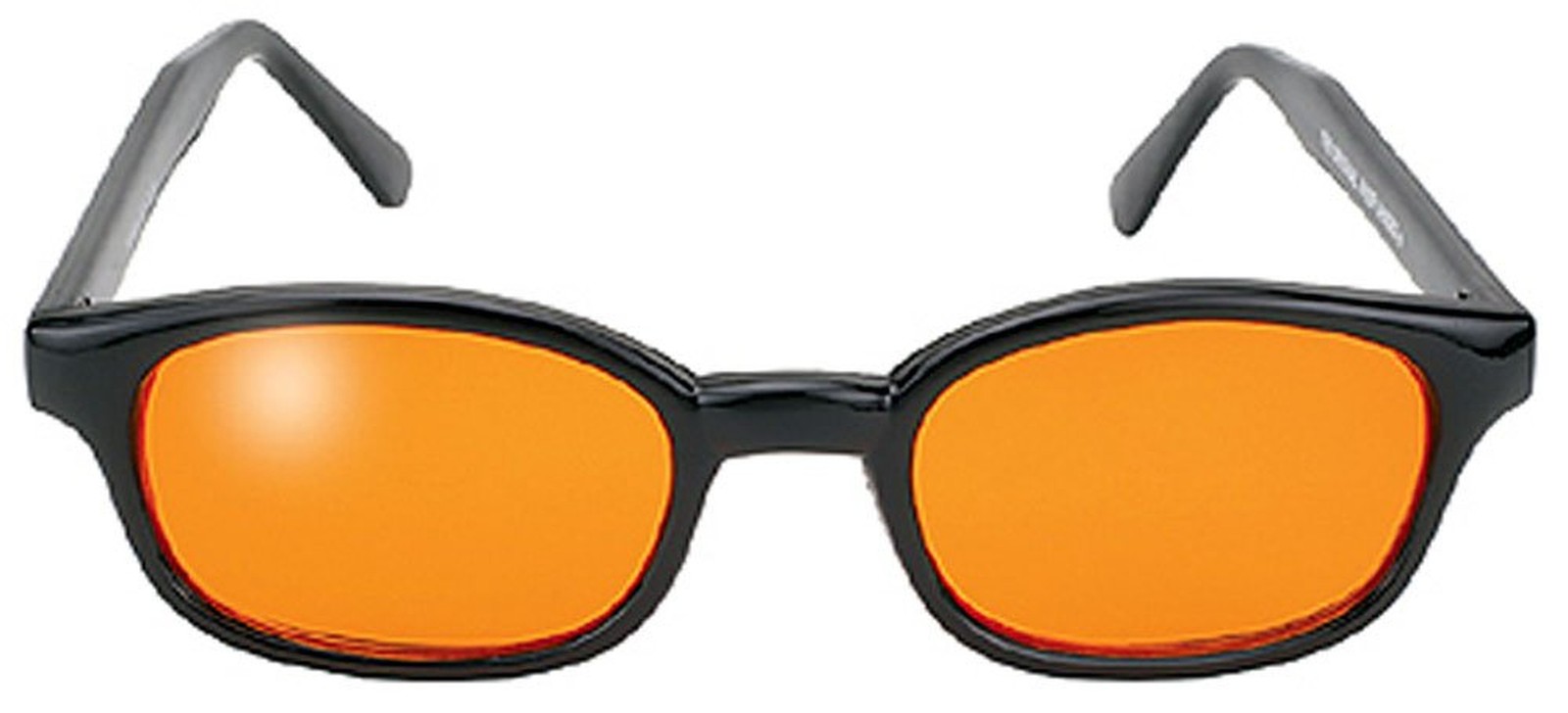 KD's mens Pacific Coast Sunglasses One Size Black Frame/Orange Lens