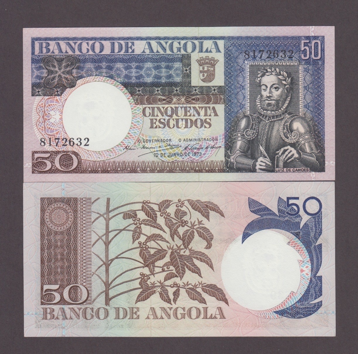ANGOLA P.105a 50 ESCUDOS 10.6.1973  UNC   2512