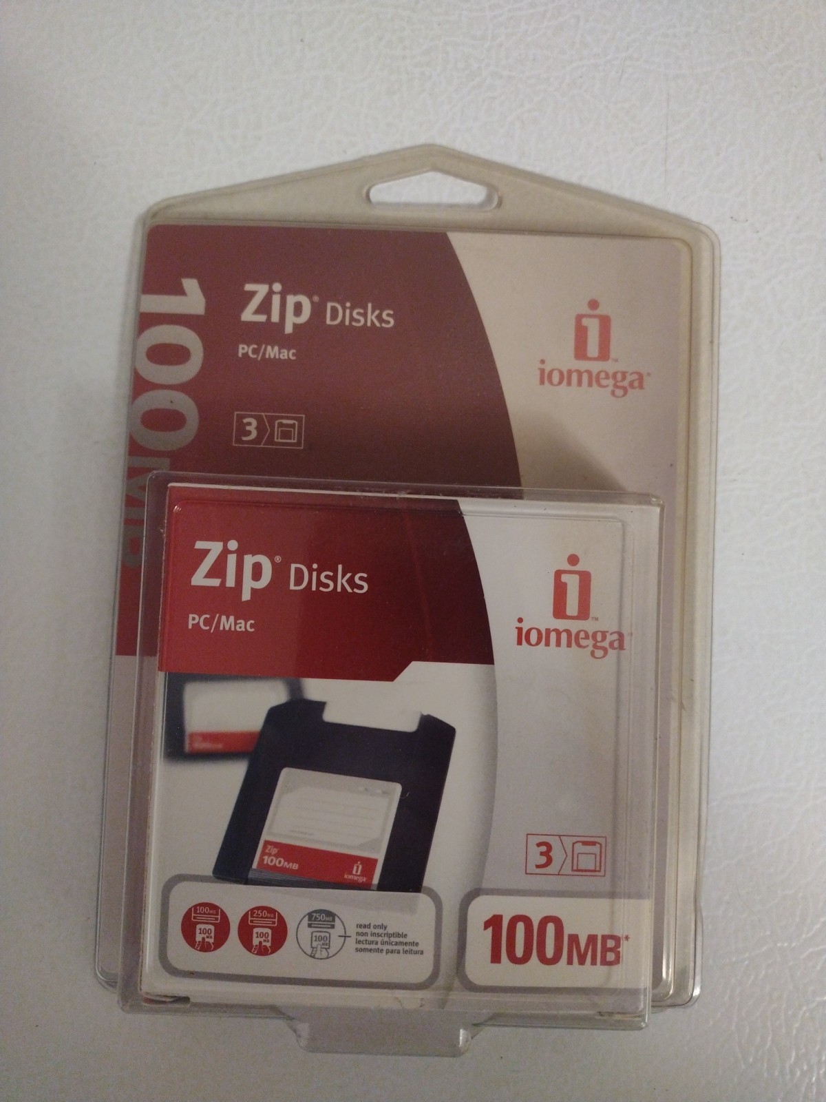 Iomega Zip Disk 3 Pack 100MB Cartridge PC Mac Data Backup Storage Media