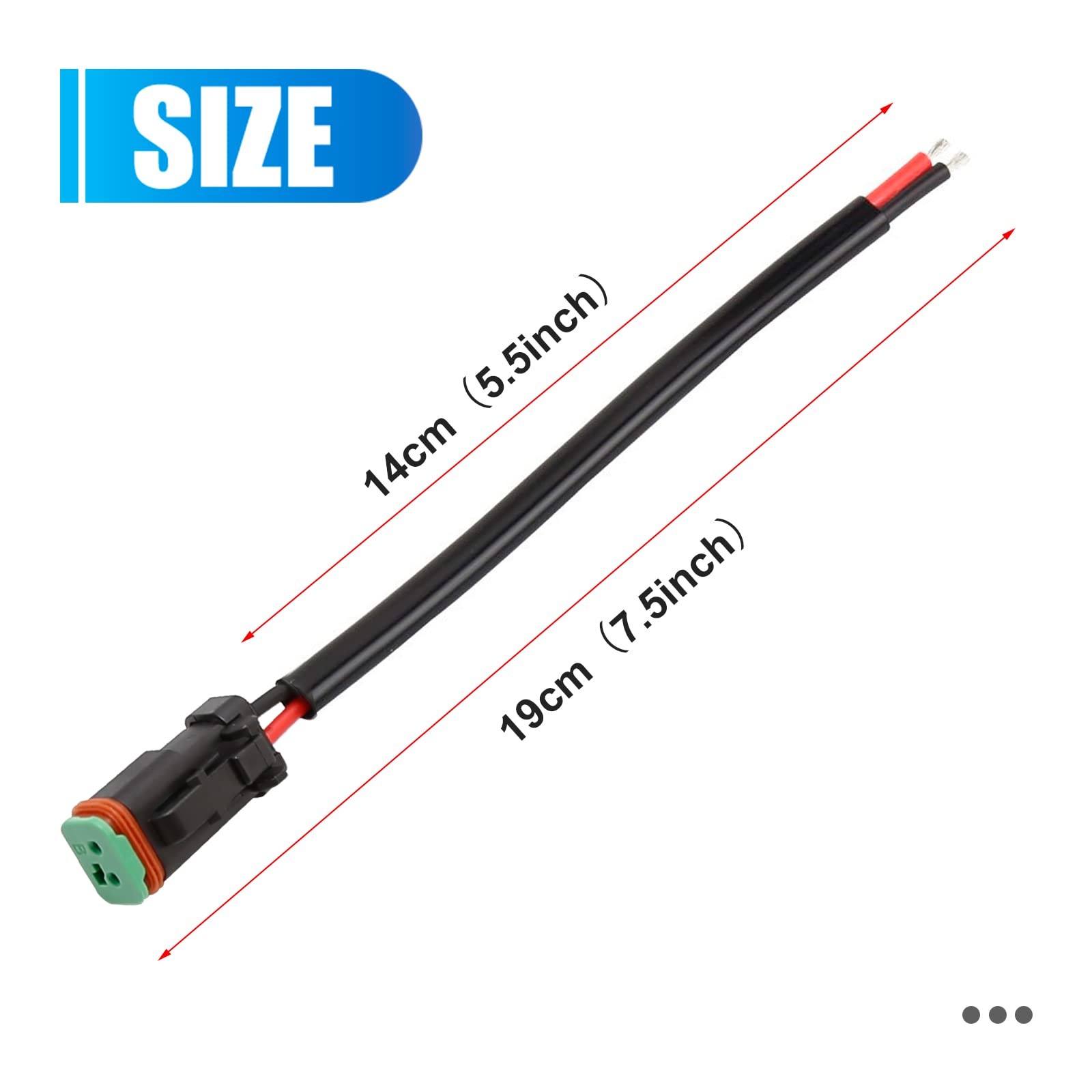 VIKKSAER Deutsch DT DTP 2 pin Male Socket Adapter for Work Light/Work