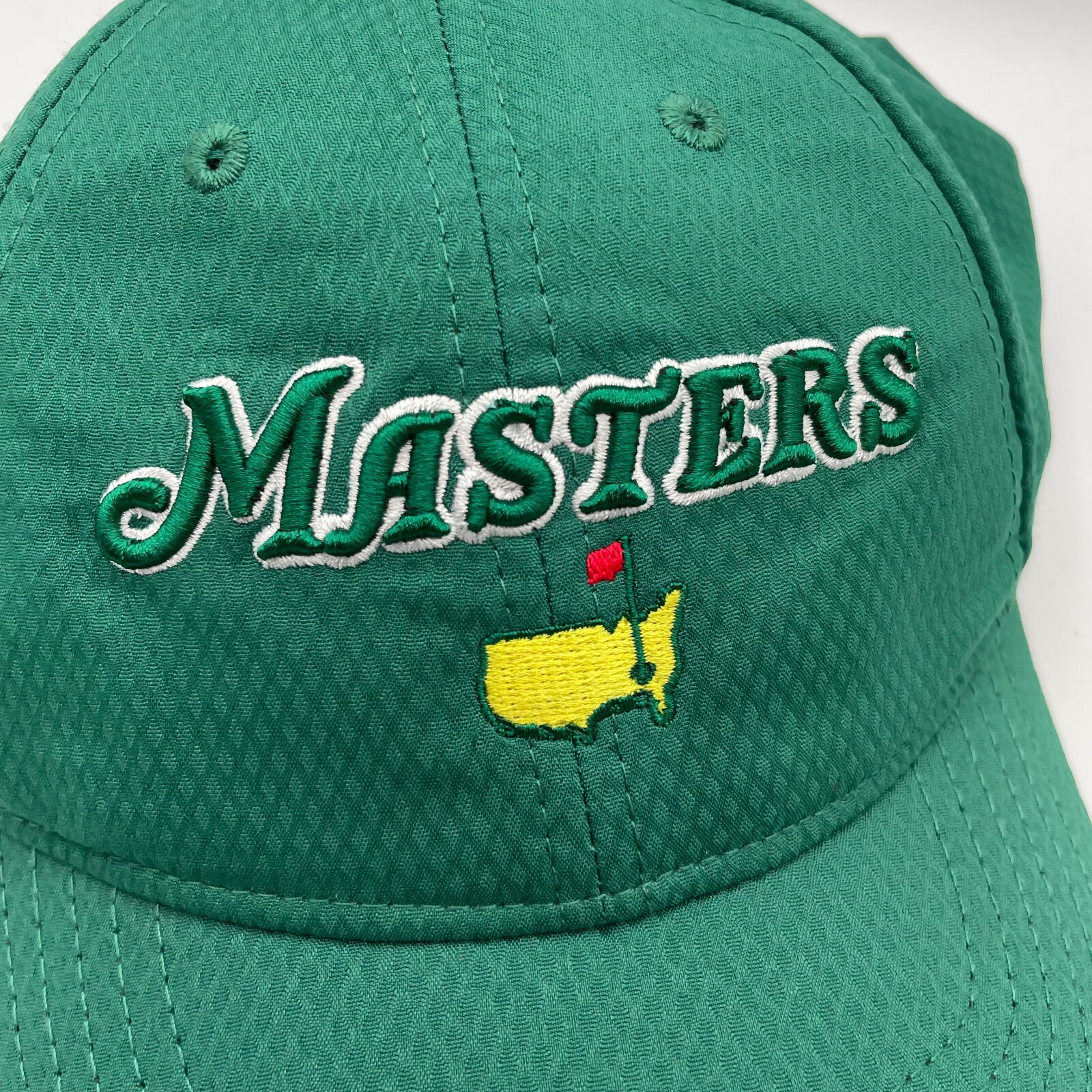 Masters Hat Cap Mens Green Golf 2023 Performance Embroidered Logo Strapback
