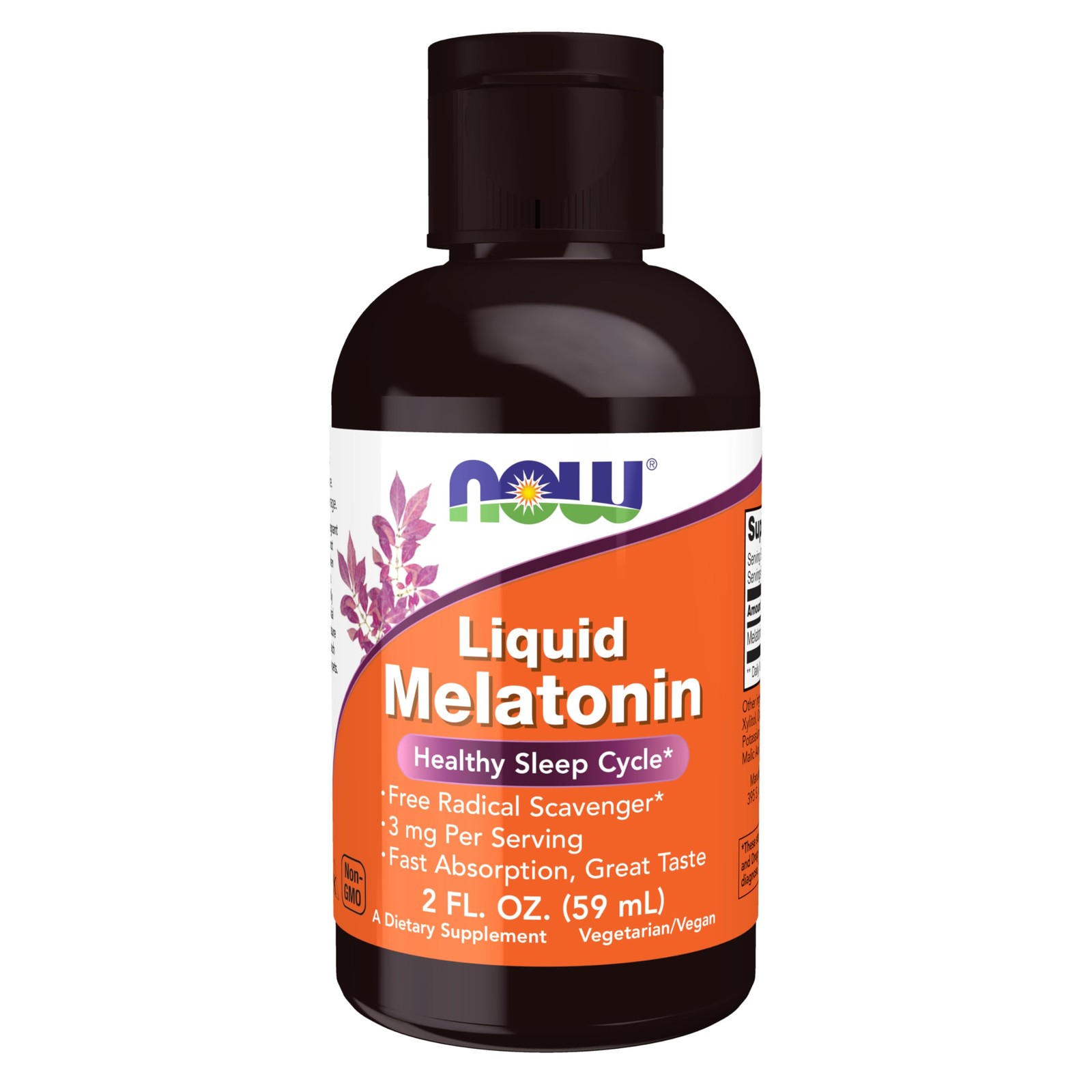NOW Foods Supplements, Liquid Melatonin, 3 mg Per Serving, Fast Absorbtion and G
