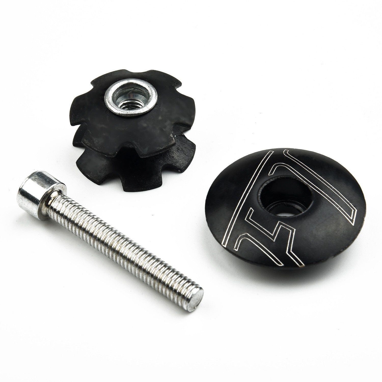 31.5mm Nut&Top Set Cap 35mm Bicycle Bike Black For 1-1/8" Fork Brand New
