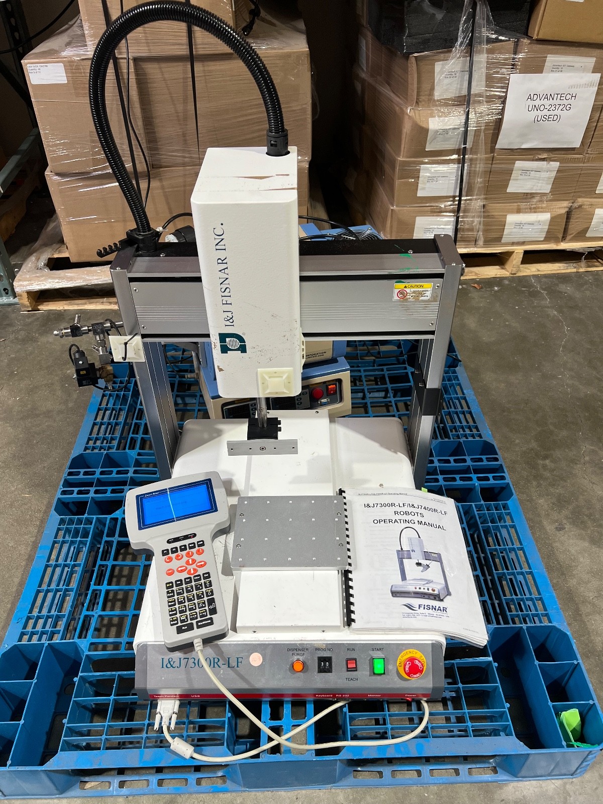 I&J Fisher I&J7300R-LF Automated Benchtop Fluid Dispensing Robot & Teach Pendant