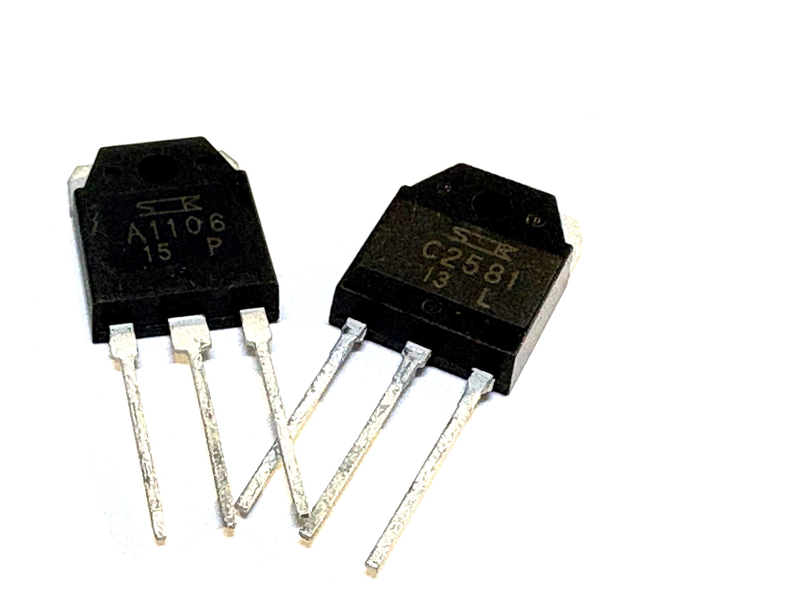 6 of Each: 2SC2581 + 2SA1106 Original New Sanken Silicon NPN+PNP Transistors