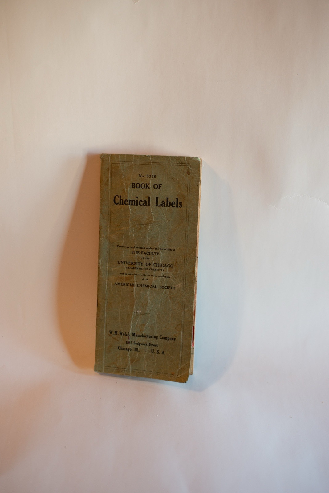 Vintage Book Of Chemical Labels Science Lab Collectibles