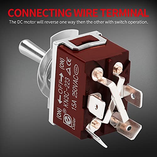 Waterproof Reverse Polarity Switch 12V Toggle Switch 30A DC Motor Momentary