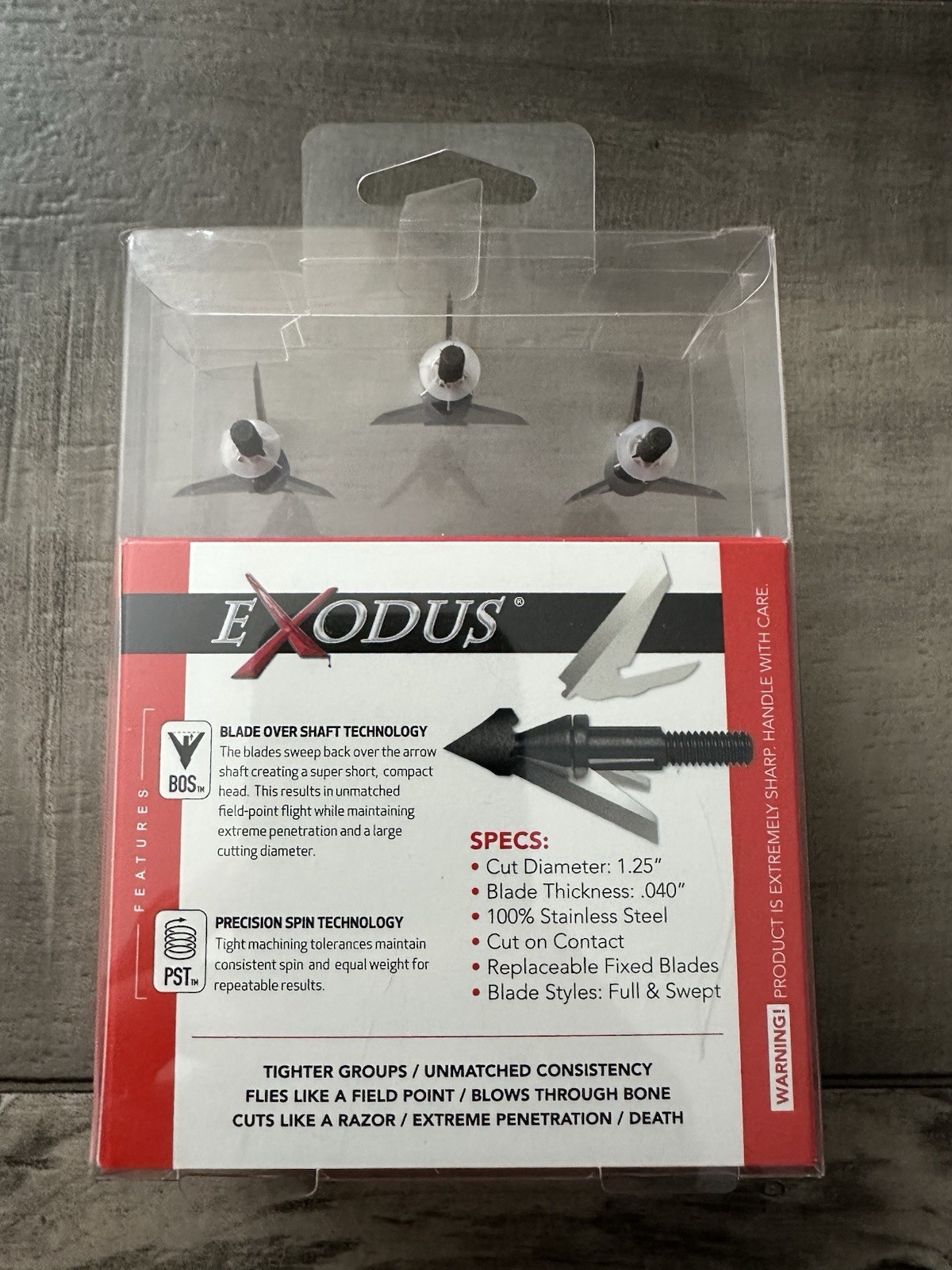 QAD Exodus Swept Blade 125 Grain Broadheads