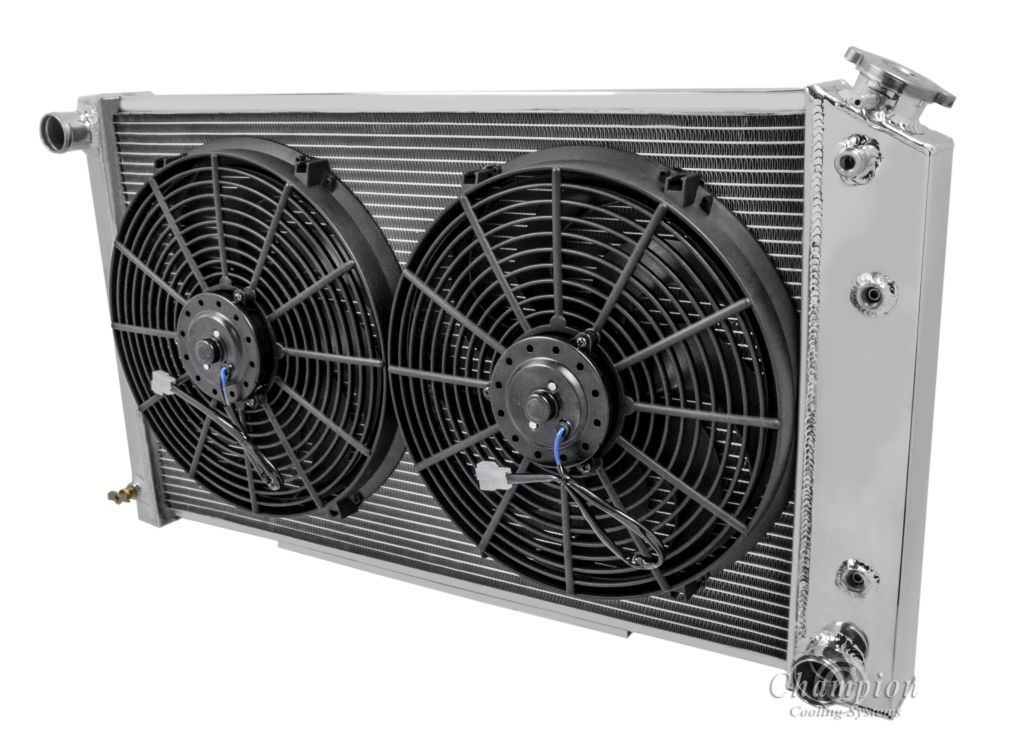 1968 1969 1970 1971 1972 1973-77 Chevelle 3 Row RR Radiator & 14" Fan Combo