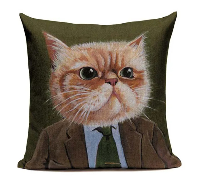 Cat Scarf Jacket CAT11 Cushion Pillow Cover Cartoon Pet Feline Animal Wear