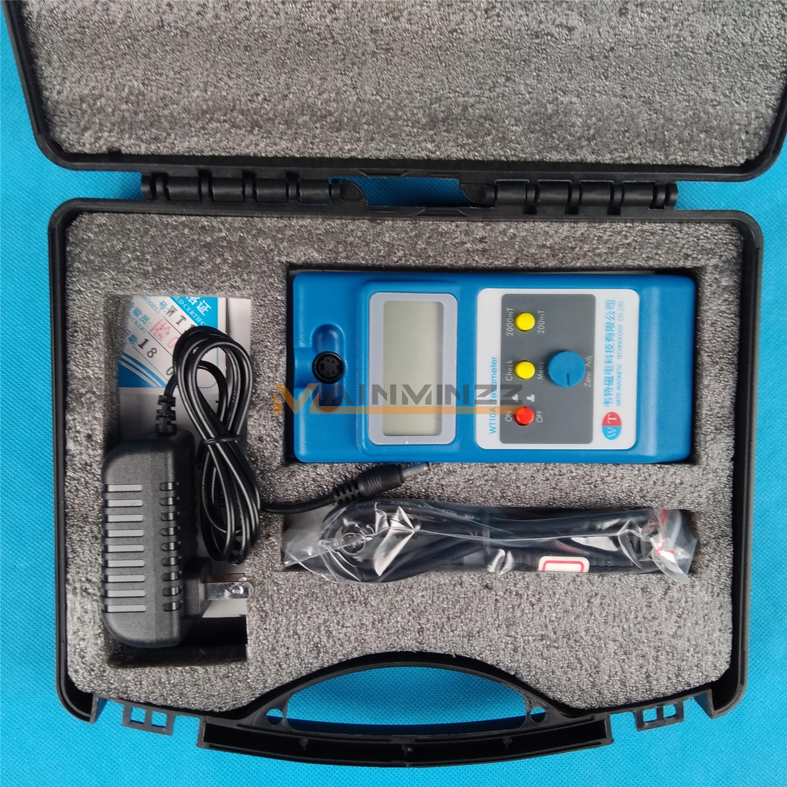 ONE WT10A LCD Tesla Meter Gaussmeter Surface Magnetic Field Tester+Ns Function