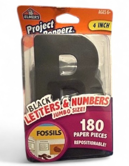 Elmer’s Project Popperz 4" Jumbo Paper Letters & Numbers 180pc Peel Stick