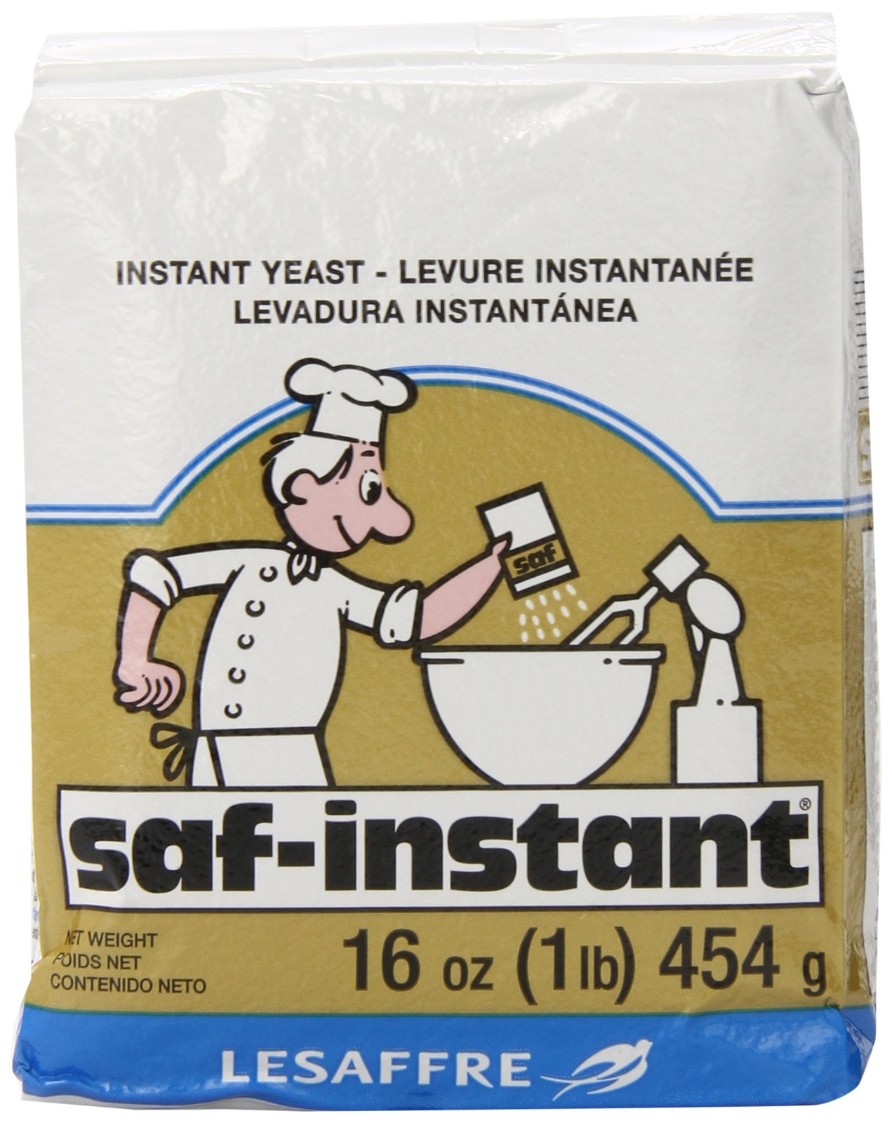 Lesaffre Saf-Instant Yeast, Gold, 1 Pound