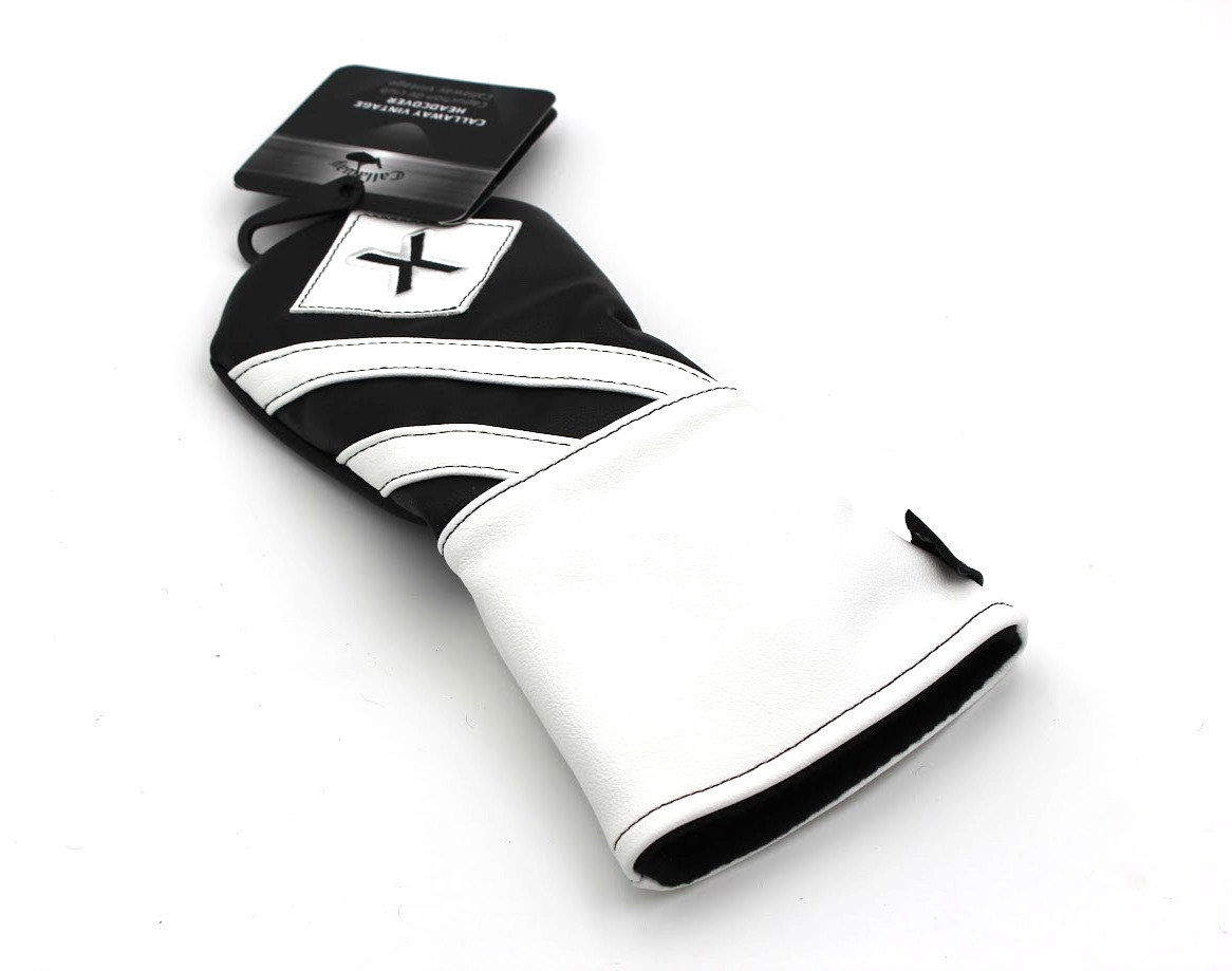 NEW Callaway Black/White Vintage #X Fairway Wood Headcover Golf Club Head Cover