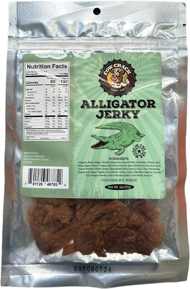 Cow Crack Alligator Jerky 2 oz